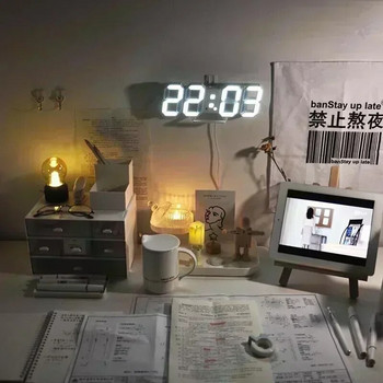 Ψηφιακό Ρολόι τοίχου Επιτραπέζιο Ρολόι Ηλεκτρονικό Ξυπνητήρι Μοντέρνα Διακόσμηση σπιτιού Διακόσμηση για Διακόσμηση σπιτιού κρεβατοκάμαρας Εσωτερικό Τραπέζι Led