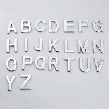 5 см самозалепваща се азбука Декоративни пластмасови букви AZ за персонализиране на офис апарт хотел Адрес на пощенска кутия Табели с номера на врати