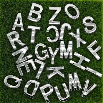 5 εκ. Αυτοκόλλητα διακοσμητικά πλαστικά γράμματα αλφάβητου AZ για προσαρμογή Διεύθυνση Ξενοδοχείου γραφείου Διαμερίσματα Ταμπέλες Αριθμός πόρτας γραμματοκιβωτίου