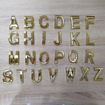 5 εκ. Αυτοκόλλητα διακοσμητικά πλαστικά γράμματα αλφάβητου AZ για προσαρμογή Διεύθυνση Ξενοδοχείου γραφείου Διαμερίσματα Ταμπέλες Αριθμός πόρτας γραμματοκιβωτίου
