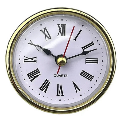 Classic Clock Craft Quartz Movement 2-1/2" (65mm) Στρογγυλά ρολόγια Κεφαλή ένθετο ρωμαϊκό αριθμό Mayitr Μικρό ρολόι Αραβικοί αριθμοί