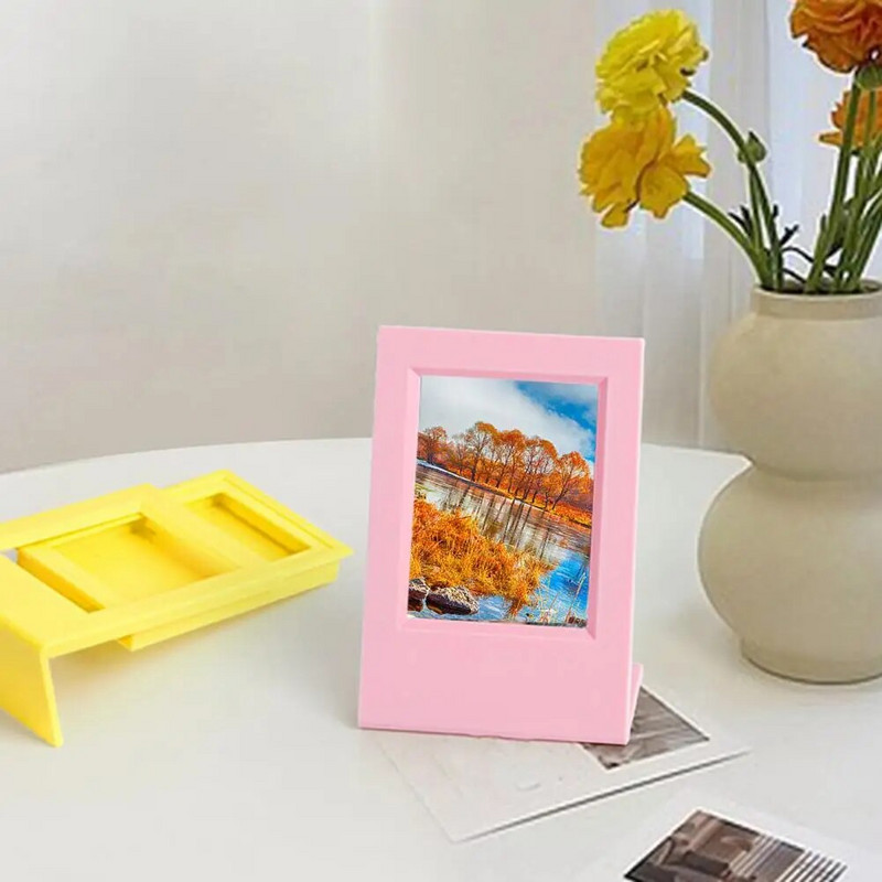 L-alakú függőleges képkeret kollekció képkeret egyszínű, repedésgátló akril asztali képkeretek, hosszú élettartamú 3-ig