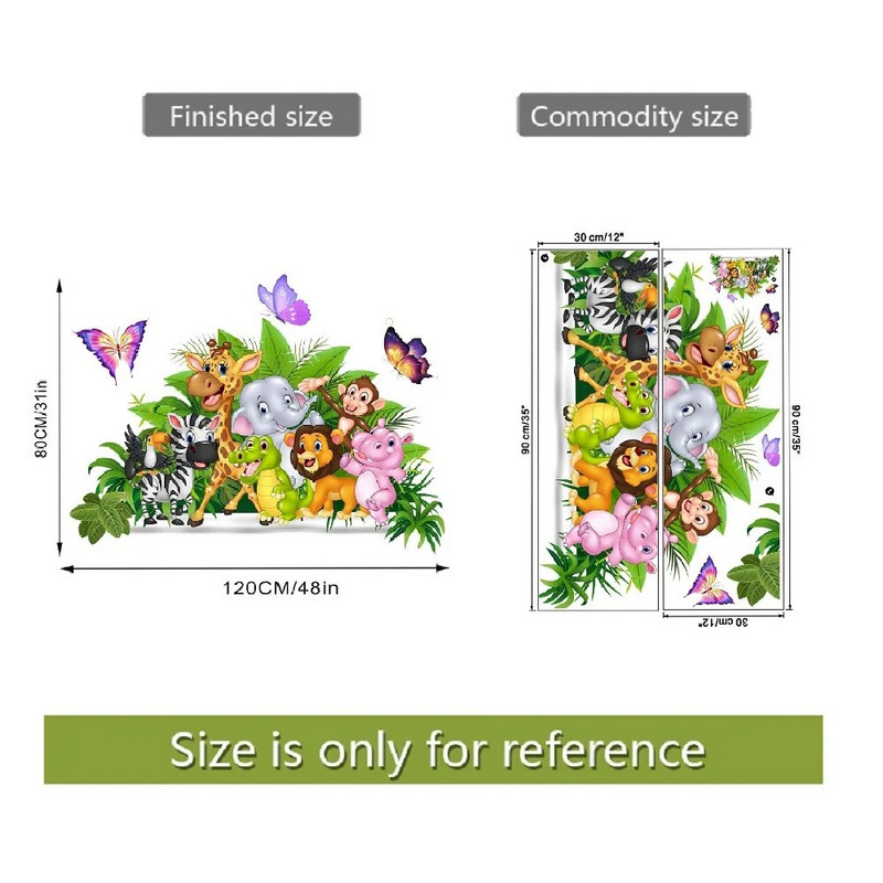 Zöld fű Állatok Pillangó Színes falmatrica Nappali Fiúk Lányok Gyerekszoba Háttér Dekoráció Dekorációs Plakát