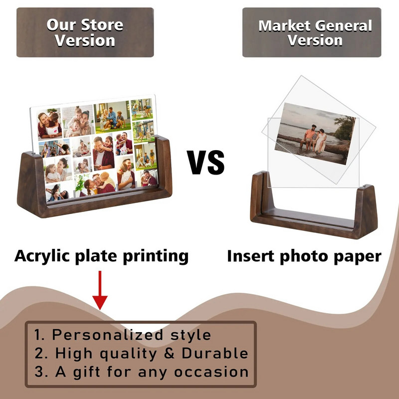 Egyedi 16 fényképes kollázskeret Személyre szabott otthoni asztali deco születésnapi karácsonyi ajándékok ötlet családbarátnak, szeretőnek