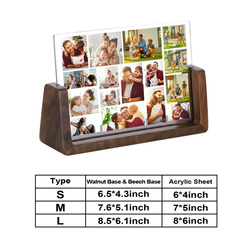 Egyedi 16 fényképes kollázskeret Személyre szabott otthoni asztali deco születésnapi karácsonyi ajándékok ötlet családbarátnak, szeretőnek