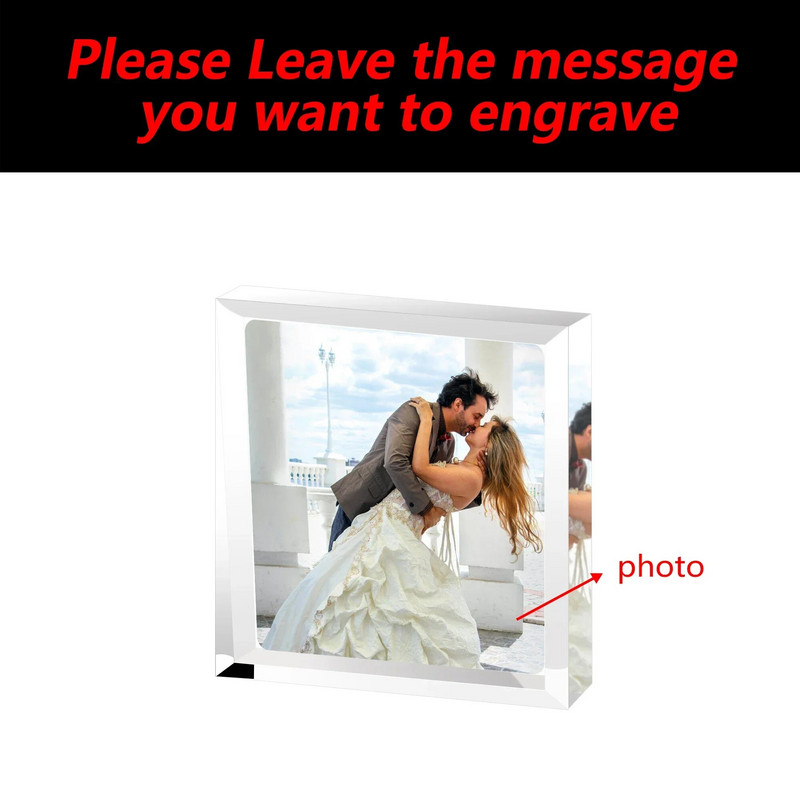 Egyedi fényképes akril plakett neki Személyre szabott páros emlékek dekoráció karácsonyi házassági évforduló ajándék díszítő jele