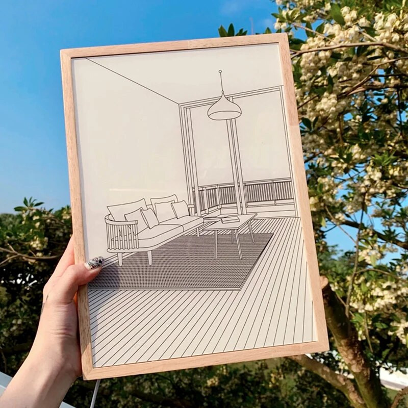 Új Led Fényfestés USB-dugó Tompító fali grafikák Asztali lámpa Ajándék beltéri napfényes ablak Fából készült fénykép éjszakai művészeti keretek