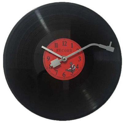 European Retro Nostalgic Ultra-Quiet Ρολόι Βινυλίου Προσωπικότητα Ρολόι τοίχου Cafe Bar Διακοσμητικό Ρολόι τοίχου