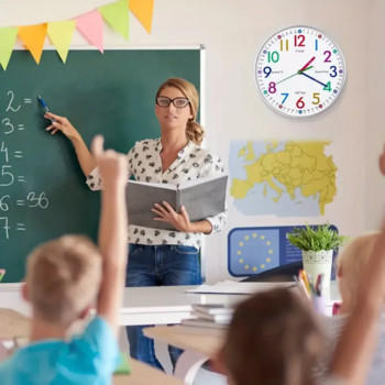 Ηλεκτρονικό έγχρωμο ρολόι 12 ιντσών για την προσχολική εκπαίδευση