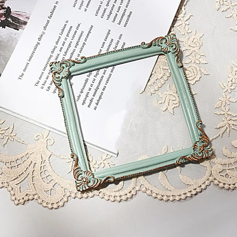 Практичен държач за снимки Рамка за снимки от смола Ръчно изработена декорация за работен плот Реколта INS Рамка за дисплей за снимки