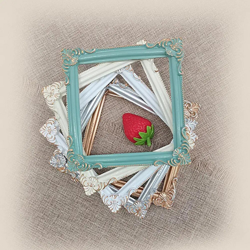 Практичен държач за снимки Рамка за снимки от смола Ръчно изработена декорация за работен плот Реколта INS Рамка за дисплей за снимки