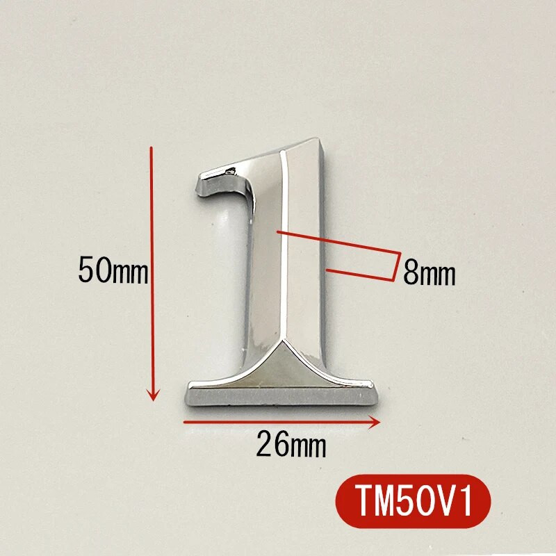 Házszám matrica címke szám Ajtótábla Plakett Fiók tábla táblák Szálloda lakcíme Ajtócímke Műanyag 0-9 1db 5cm ezüst
