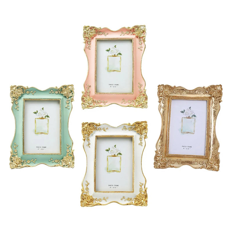 Рамка за картина в европейски стил Държач за фото дисплей Рамка за снимка от смола Винтидж рамки за картини за хотелски коридор Декор на кухненско бюро