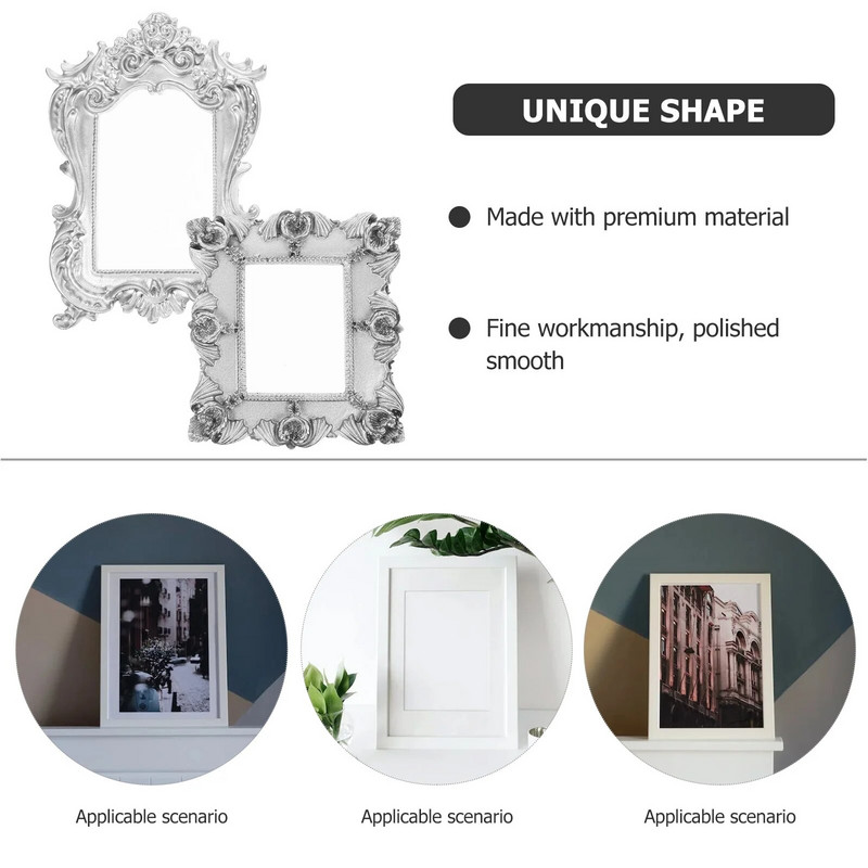 Мини рамка за снимки Подпори Комплект рамки за снимки Малка декорация Семеен масов дисплей Декоративен готически готически