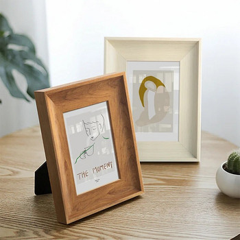 Дървена персонализирана рамка за снимки с ЛОГО 5 6 7 8 10 инча Laer Engrave Wood Photograph Display Персонализирана декорация на картина