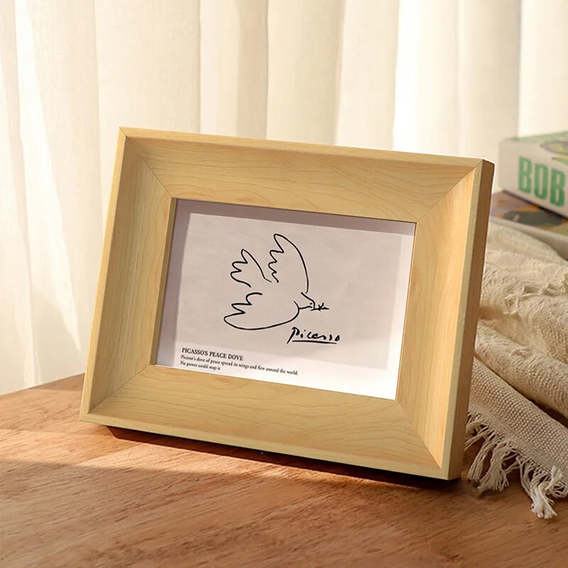 Дървена персонализирана рамка за снимки с ЛОГО 5 6 7 8 10 инча Laer Engrave Wood Photograph Display Персонализирана декорация на картина