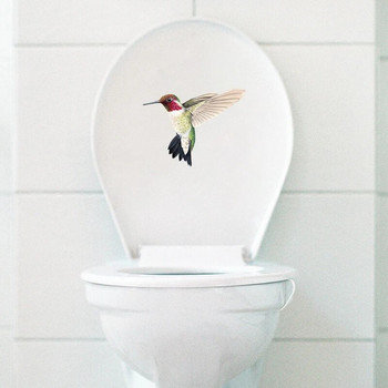 Three Ratels QCF46 Beautiful hummingbird ζωγραφισμένο στο χέρι Αυτοκόλλητο πουλιού για διακόσμηση σπιτιού Αυτοκόλλητο τουαλέτας