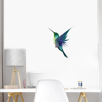 Three Ratels QCF46 Красиво колибри, ръчно рисувана птица, стикер за декорация на дома Стикер за тоалетна