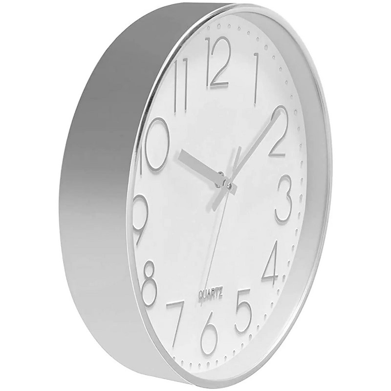 Modern stílusos falióra, csendes, nem ketyegő falióra kerek 8 hüvelykes óra Könnyen leolvasható Irodai Iskola Nappali Dekoráció