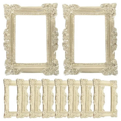 Μίνι κορνίζα φωτογραφιών 10 τμχ. DIY Resin Craft Vintage Κορνίζα Μινιατούρα Αξεσουάρ Κορνίζας φωτογραφιών Φωτογραφικά στηρίγματα 4,8x3,6 εκ.