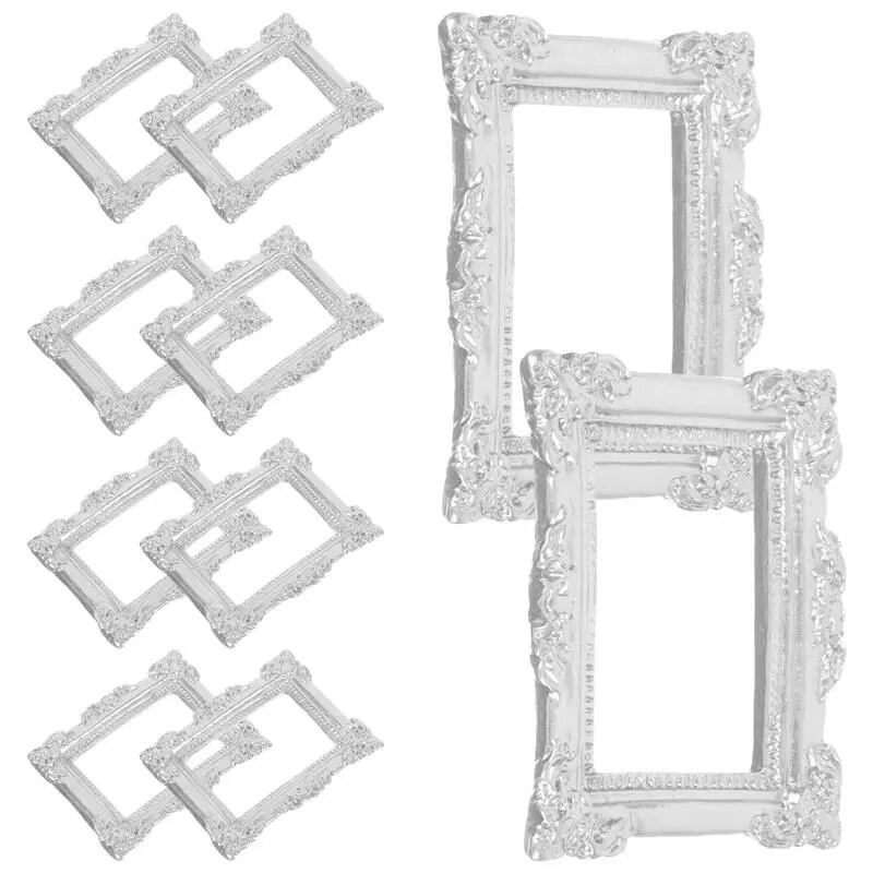 10 бр. Мини фоторамка Направи си сам Resin Craft Vintage Picture Frame Миниатюрна фоторамка Аксесоари Реквизит за снимки 4.8x3.6cm