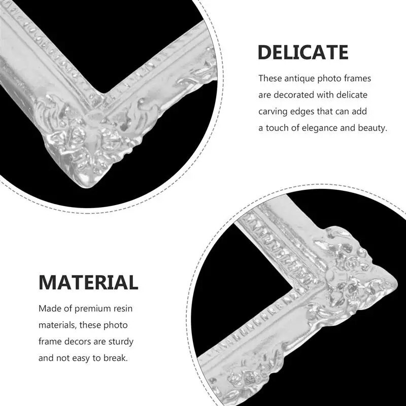 10 бр. Мини фоторамка Направи си сам Resin Craft Vintage Picture Frame Миниатюрна фоторамка Аксесоари Реквизит за снимки 4.8x3.6cm