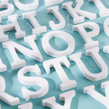 1 τεμ 10 εκ./8 εκ. Λευκό ξύλινο γράμμα Αγγλικό αλφάβητο DIY Προσωποποιημένο όνομα Σχέδιο Τέχνης Ελεύθερη όρθια Καρδιά Γαμήλια διακόσμηση σπιτιού