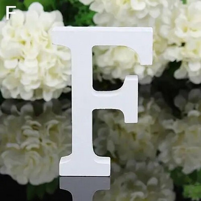 DIY Ανεξάρτητα Ξύλινα Γράμματα Σχέδιο Λευκό Αλφάβητο Στολίδια Γάμου Γάμου "AZ" Διακοσμήσεις καταστήματος γενεθλίων 1 τμχ
