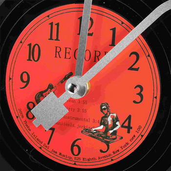 Офис часовник Винилова плоча Стенен Удобен рок рол Деликатен пластмасов хол