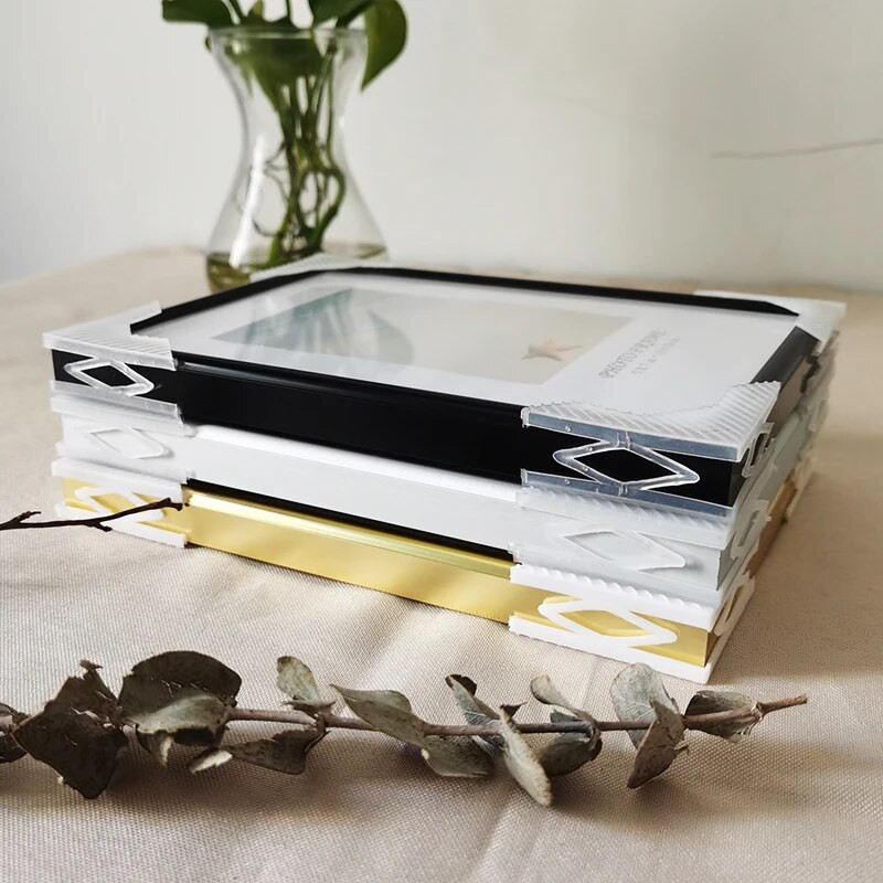 Алуминиева малка рамка за снимки за окачване на стена с плексиглас 9X13 13X18cm метална рамка за снимки за снимки Фото декор