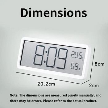 Ψηφιακό ρολόι τοίχου Ηλεκτρονικό επιτοίχιο ρολόγια οθόνης LCD Πολυλειτουργικό ξυπνητήρι θερμοκρασίας και υγρασίας