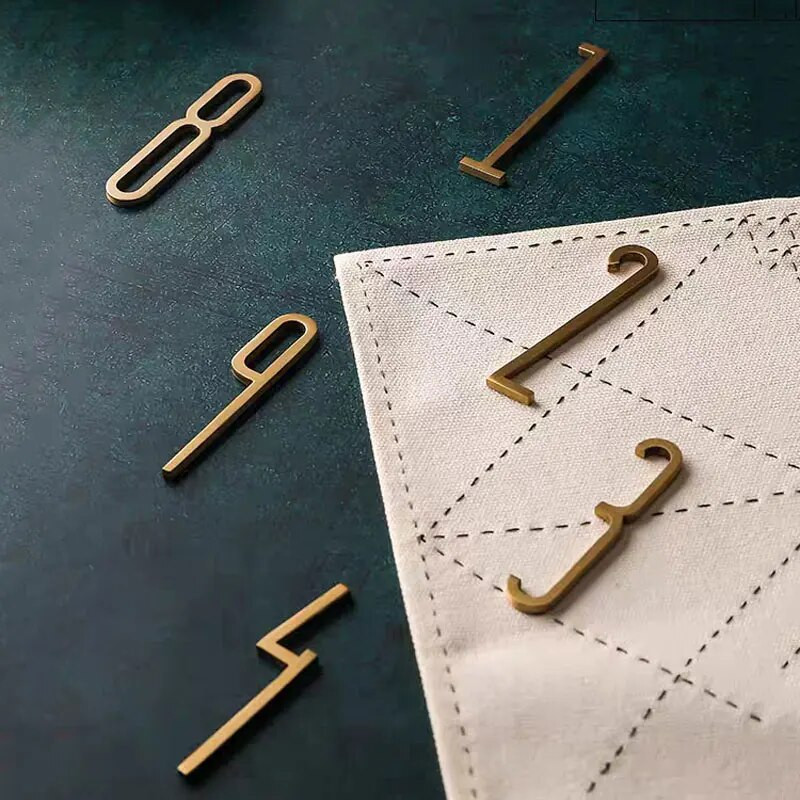 MFYS tömör sárgaréz angol ábécé lakásdekoráció réz betűk házszámhoz Hotel lakás ajtólapok