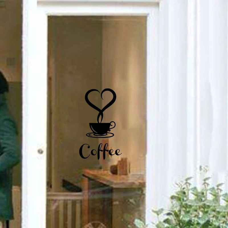 Kávé fali matricák konyhához Dekoratív matricák Vinil falmatricák Barkács matricák Otthoni dekoráció Ebédlő Bolt Bár