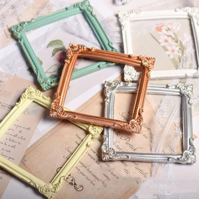 Kiváló minőségű vintage keret utánzat faragott fotókeret kozmetikai vitrin állvány ékszer bemutató tok lakberendezés