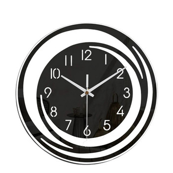 Стенен часовник в прост стил Акрилен декор за домашен хол Цифрови часовници Модерен дизайн Люлеещо се махало Орнамент за спалня