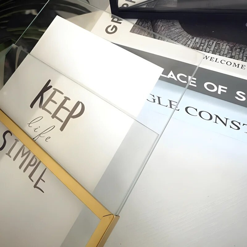 Akril téglalap fekete/ezüst/arany fém fal Fényképkeretek Modern 6/7/8 hüvelykes poszter vászon akasztónyomatok Art lakberendezés