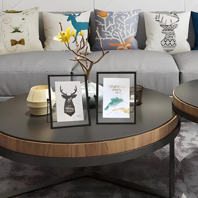 Akril téglalap fekete/ezüst/arany fém fal Fényképkeretek Modern 6/7/8 hüvelykes poszter vászon akasztónyomatok Art lakberendezés