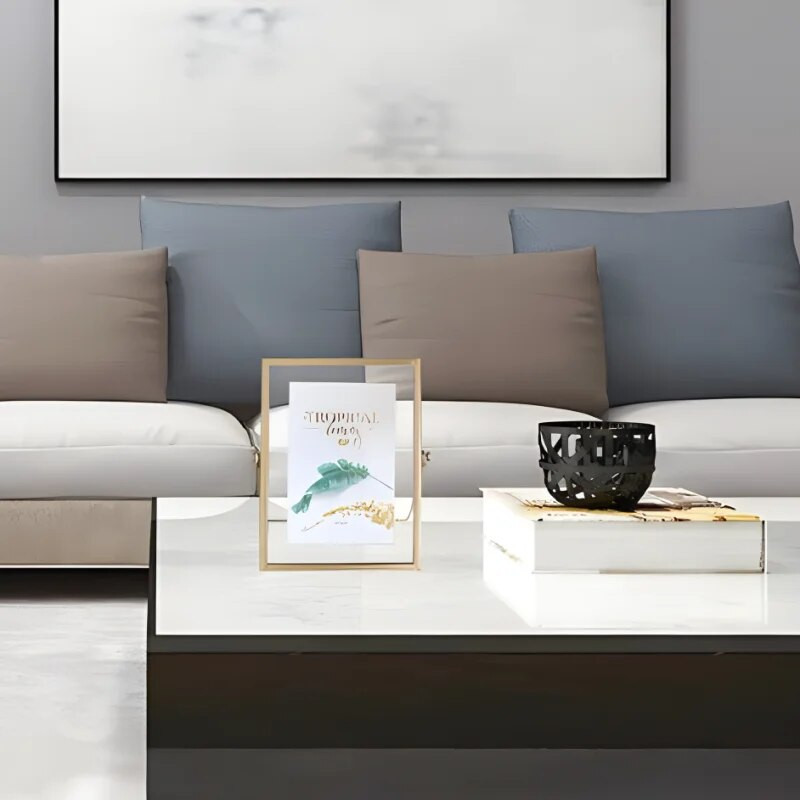 Akril téglalap fekete/ezüst/arany fém fal Fényképkeretek Modern 6/7/8 hüvelykes poszter vászon akasztónyomatok Art lakberendezés