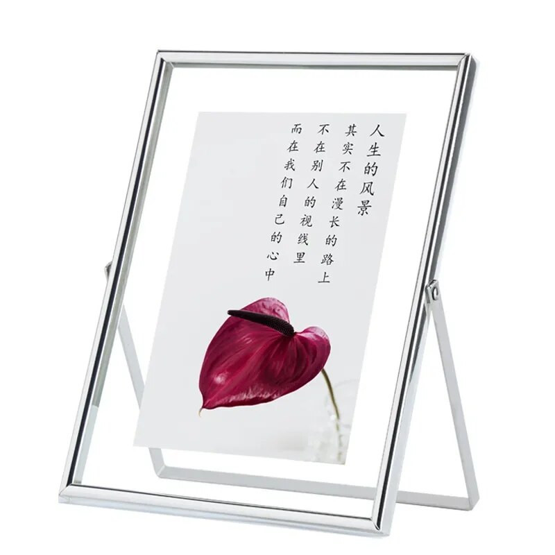 Akril téglalap fekete/ezüst/arany fém fal Fényképkeretek Modern 6/7/8 hüvelykes poszter vászon akasztónyomatok Art lakberendezés