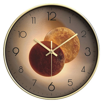 Ρολόι τοίχου Απλό Στρογγυλό Ρολόι Χαλαζία Ανοιχτή Σκιά Τέχνη Ρολόι Τοίχου Ρολόι τοίχου Αθόρυβο Χαλαζία Ρολόι τοίχου Για Βεράντα Μπαλκόνι Διάδρομος