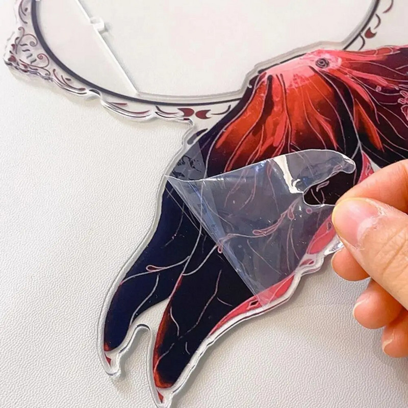 Elforgatható akril képkeret Kreatív pillangóalbum képeslap, barkácsolás, asztali kijelző állvány 3 hüvelykes képtartó