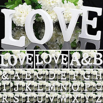 Μεγάλο Ξύλινο Γράμμα Αλφάβητο Επιτοίχιο Διακόσμηση καταστήματος Γάμου