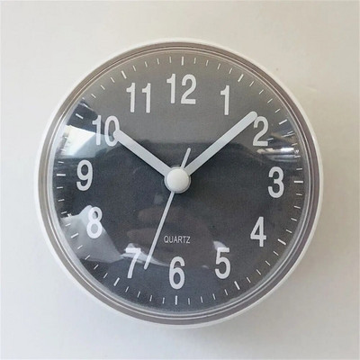 Κορόιδο Mini Αντιομίχλη Τουαλέτα Αδιάβροχο Quartz Ντους Ρολόι τοίχου 7cm Κουζίνα Σαλόνι Μπάνιο Μικρό Στρογγυλό Δωμάτιο Διακόσμηση Τραπέζι