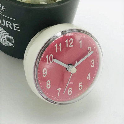 Κορόιδο Mini Αντιομίχλη Τουαλέτα Αδιάβροχο Quartz Ντους Ρολόι τοίχου 7cm Κουζίνα Σαλόνι Μπάνιο Μικρό Στρογγυλό Δωμάτιο Διακόσμηση Τραπέζι