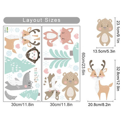 Cartoon Cute Lion Giraffe Animals Stars Αυτοκόλλητο τοίχου Νηπιαγωγείο Παιδικά Αυτοκόλλητα Βινυλίου τοίχου για Διακόσμηση σπιτιού παιδικού δωματίου