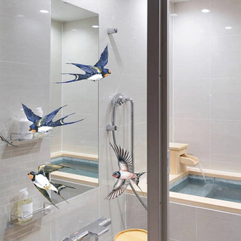 6PCS Hummingbird Sticker Glass Decal Електростатично стъклено фолио против сблъсък Прозорец се прилепва за предотвратяване на сблъсъци с птици Незалепващ