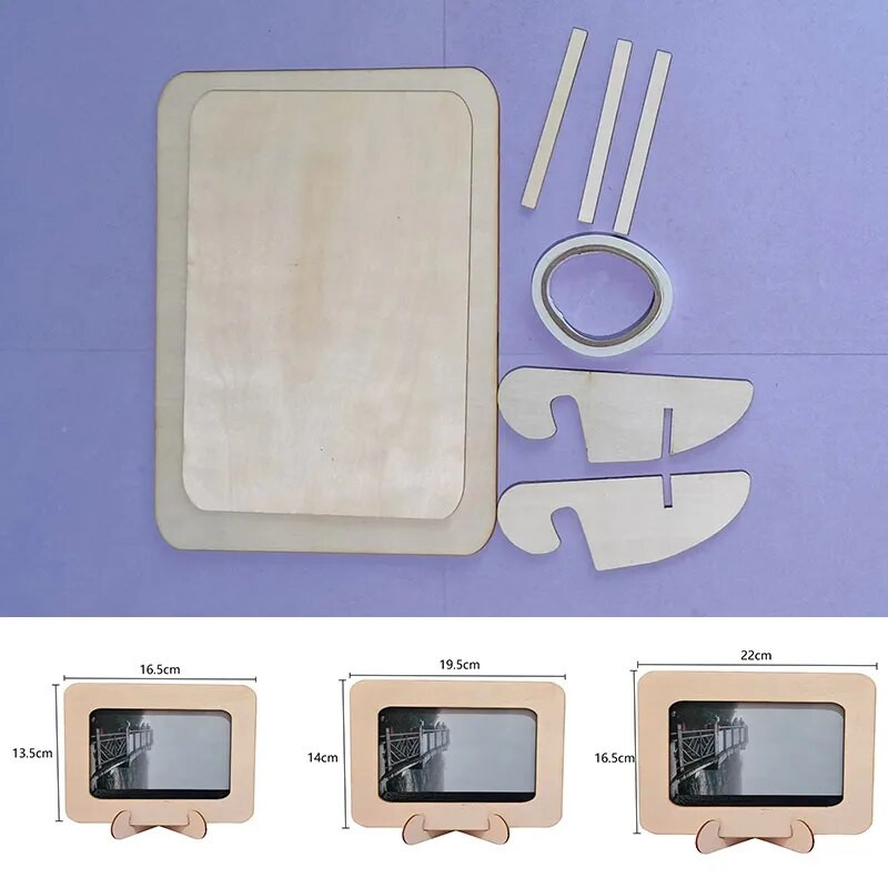 Ημιτελής ξύλινη κορνίζα φωτογραφιών Κενή DIY Πίνακας ζωγραφικής Καλλιτεχνική διακόσμηση Ορθογώνιο Εικόνες Organizer DIY Craft Gifts 2023