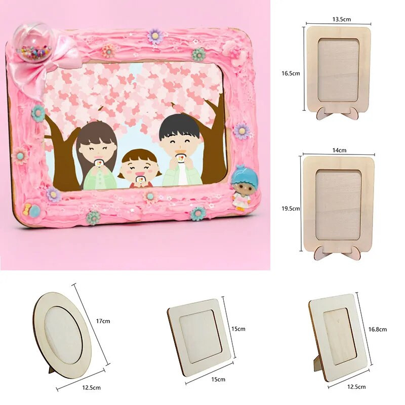 Ημιτελής ξύλινη κορνίζα φωτογραφιών Κενή DIY Πίνακας ζωγραφικής Καλλιτεχνική διακόσμηση Ορθογώνιο Εικόνες Organizer DIY Craft Gifts 2023