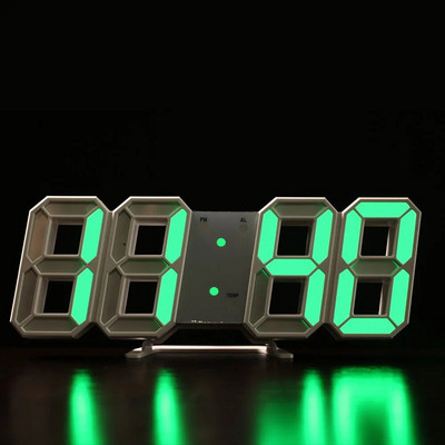 3D LED Ψηφιακό ρολόι Νυχτερινή λειτουργία Ρυθμιζόμενο Λαμπερό ηλεκτρονικό επιτραπέζιο ρολόι Ρολόι τοίχου Διακόσμηση Σαλονιού Διακόσμηση τοίχου σπιτιού
