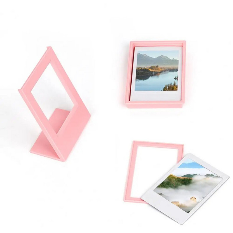 Κορνίζα 3 ιντσών 2 τμχ Ανθεκτικό ακρυλικό Δημιουργική οθόνη αποθήκευσης φωτογραφιών σε σχήμα L Πίνακας γρήγορης αποσυναρμολόγησης Κάθετη κορνίζα φωτογραφιών